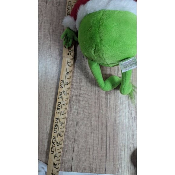 Vintage Grinch Christmas Plush Toy 18" In Santa Suit By Hallmark Cards - Picture 9 of 10